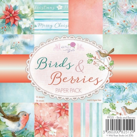 DISCONTINUED WRS Birds and Berries 6 x 6 Paper Pack
